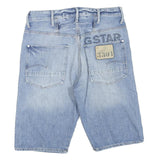 G-STAR Womens Denim Blue Shorts M W32 Casual Cotton Blend 3301