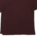 NAUTICA Mens Maroon Short Sleeve Plain M Cotton Blend Polo Shirt