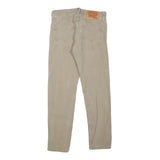 LEVI'S Mens Slim Beige Denim Slim Fit Jeans W28 L26 Cotton Blend Zip