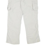 SWITCHER Mens Regular Fit White Polyester Blend Cargo Trousers W30 L29 Casual