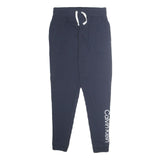 CALVIN KLEIN Mens Joggers Navy Blue Slim Tapered S W28 L29 Cotton Blend