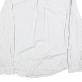 TOMMY HILFIGER Mens White & Navy Check Shirt S Custom Fit Classic Button-Down