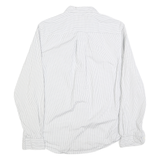 TOMMY HILFIGER Mens White & Navy Check Shirt S Custom Fit Classic Button-Down