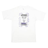 LEE Mens White Tim Allen Powers America Graphic T-Shirt L Short Sleeve Crew Neck