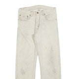 LEVI'S 505 Boys Jeans White Regular Straight Denim W29 L29 Classic Zip