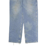 CARHARTT Mens Relaxed Light Blue Denim Jeans W38 L34 Workwear Utility Zip
