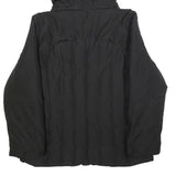 CALVIN KLEIN Womens Black Jacket XL Polyester Blend Hooded Zip Plain Winter Coat