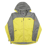 SHERPA Mens Yellow & Grey Outdoor Jacket L Polyester Blend Zip Hooded