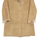 TALLA & MODA Womens Beige Classic Jacket M Polyester Blend Plain Button Closure