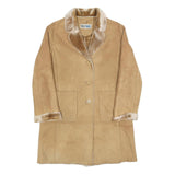 TALLA & MODA Womens Beige Classic Jacket M Polyester Blend Plain Button Closure