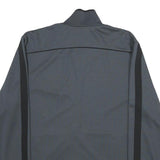 STARTER Mens Grey & Black Track Jacket L Polyester Zip Plain Sporting Wear