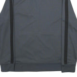 STARTER Mens Grey & Black Track Jacket L Polyester Zip Plain Sporting Wear