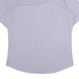 WRANGLER Mens Blue Check Shirt M Western Style Short Sleeve Cotton