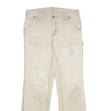 CARHARTT Womens Cotton Blend Beige Classic Straight Trousers W30 L30 Workwear