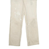 CARHARTT Womens Cotton Blend Beige Classic Straight Trousers W30 L30 Workwear