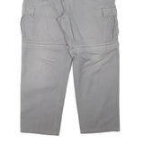 LETS GO Mens Cotton Blend Grey Relaxed Cargo Trousers W38 L30 Casual Workwear