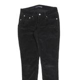 LEVI'S Womens Cotton Blend Black Slim Skinny Trousers W26 L30 Stylish Zip