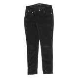 LEVI'S Womens Cotton Blend Black Slim Skinny Trousers W26 L30 Stylish Zip