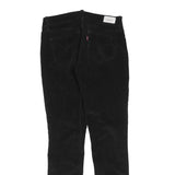 LEVI'S Womens Cotton Blend Black Slim Skinny Trousers W26 L30 Stylish Zip