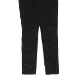 LEVI'S Womens Cotton Blend Black Slim Skinny Trousers W26 L30 Stylish Zip