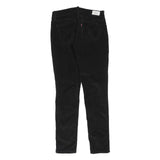 LEVI'S Womens Cotton Blend Black Slim Skinny Trousers W26 L30 Stylish Zip