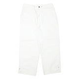 RELATIVITY Womens White Relaxed Fit Straight Leg Trousers W28 L24 Cotton Blend