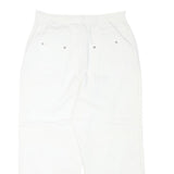 RELATIVITY Womens White Relaxed Fit Straight Leg Trousers W28 L24 Cotton Blend