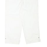 RELATIVITY Womens White Relaxed Fit Straight Leg Trousers W28 L24 Cotton Blend