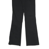 DICKIES Womens Slim Black Cotton Blend Trousers W30 L30 Zip Closure