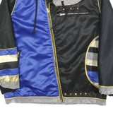 KONKER Mens Black & Blue Zip Jacket L Polyester Blend Colourblock Designer