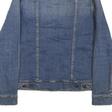 LEVI'S Womens Blue Denim Jacket S Cotton Blend Button Closure Classic Fit