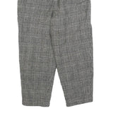 Womens Wool Regular Checked Trousers W26 L22 Zip Closure Classic Fit Tailored