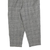 Womens Wool Regular Checked Trousers W26 L22 Zip Closure Classic Fit Tailored
