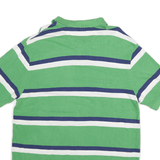 CHAPS Mens Green & Blue Striped Short Sleeve Polo Shirt 2XL Cotton Casual Tee