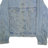 WRANGLER Mens Blue Denim Jacket M Cotton Classic Button Closure Casual Retro