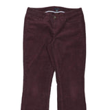 TOMMY HILFIGER Womens Cotton Blend Burgundy Regular Straight Trousers W31 L31