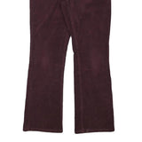 TOMMY HILFIGER Womens Cotton Blend Burgundy Regular Straight Trousers W31 L31
