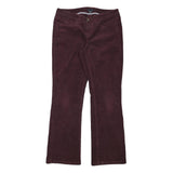 TOMMY HILFIGER Womens Cotton Blend Burgundy Regular Straight Trousers W31 L31