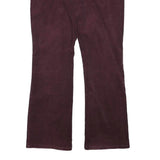 TOMMY HILFIGER Womens Cotton Blend Burgundy Regular Straight Trousers W31 L31
