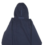 JACK WOLFSKIN Womens Navy Blue Jacket L Polyester Outdoor Zip Hooded Plain
