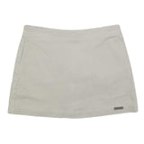 CALVIN KLEIN Womens Cream Cotton Mini Skirt Plain Size S Casual Stylish