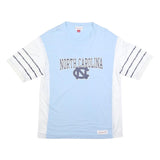 MITCHELL & NESS Mens Blue & White North Carolina Graphic T-Shirt XL Short Sleeve