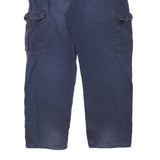 CARHARTT Mens Navy Relaxed Cargo Trousers W36 L29 Cotton Blend Workwear
