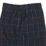 LIT ANNA Womens Blue Check Pencil Knee Length Woven Skirt M Classic Polyester