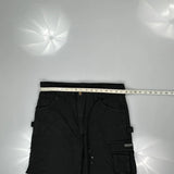 Unbranded Cargo Trousers - 38W 34L Black Cotton