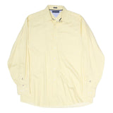 TOMMY HILFIGER Mens Yellow Shirt L Classic Cotton Long Sleeve Button Down
