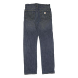 CARHARTT Mens Blue Regular Straight Denim Light W32 L34 Workwear Zip Jeans