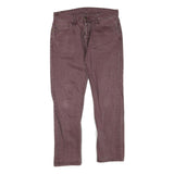 CARHARTT Womens Regular Fit Straight Leg Denim Burgundy W32 L30 Casual Cotton