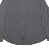 CARHARTT Womens Grey L Cotton Blend Shirt Casual Long Sleeve Button