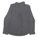 CARHARTT Womens Grey L Cotton Blend Shirt Casual Long Sleeve Button